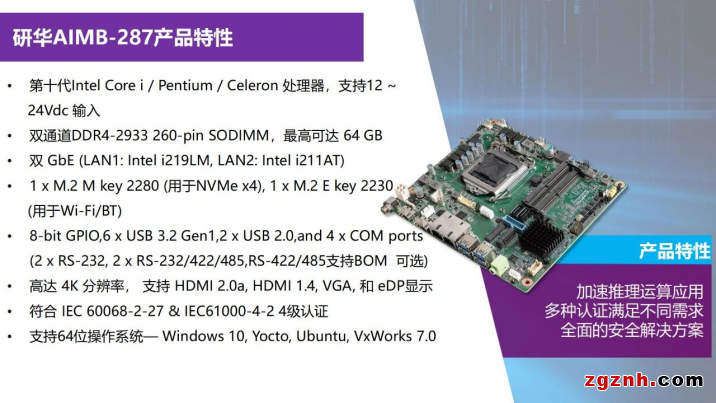 研華Mini-ITX AIMB-277287新品上市！搭載第10代Intel Core處理器 密集型AI加速推理運(yùn)算應(yīng)
