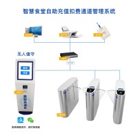 婁底單位食堂一臉通聚合支付充值系統(tǒng)人臉消費(fèi)通道閘安裝